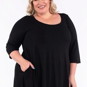 SweetLegs three-quarter sleeve classic tunic 2X